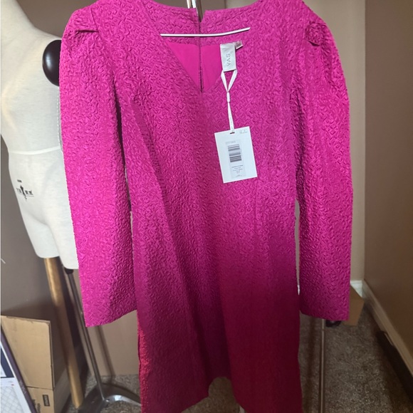 YAS Crinkle Dress (Fuschsia) - Picture 5 of 10